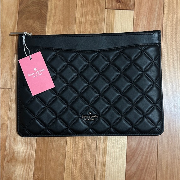 Kate Spade Black Quilted Pouch - Picture 1 of 1